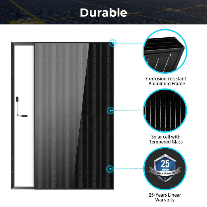 SUNGOLD POWER 500W MONO BLACK PERC SOLAR PANEL FULL PALLET (32 PANELS) UL 61730