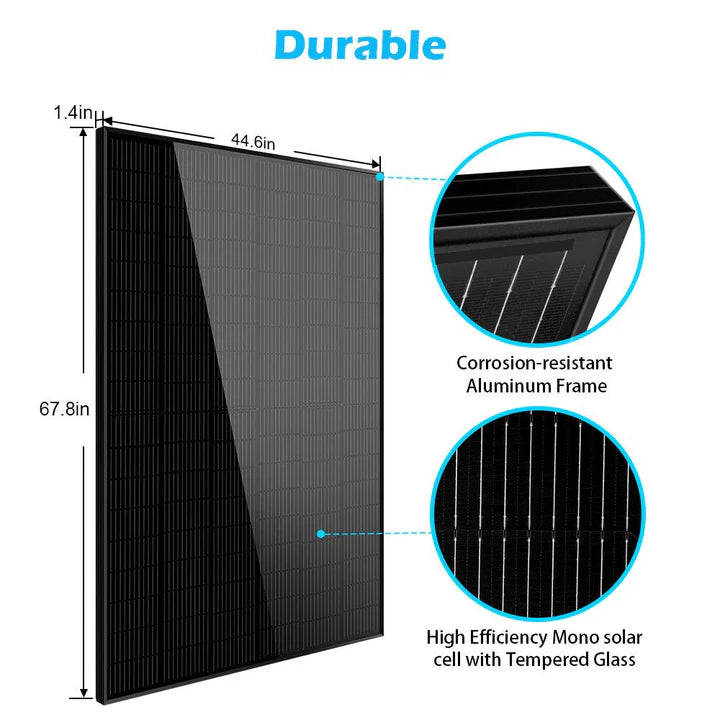 SUNGOLD POWER 415W Mono Black PERC Solar Panel UL 61730