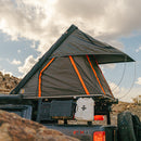 BA TENTS - "PACKOUT"- PREASSEMBLED Soft top Rooftop Tent (Universal Fit) - Black/Rhinotec Cover + Grey/Org Tent - 45x78"