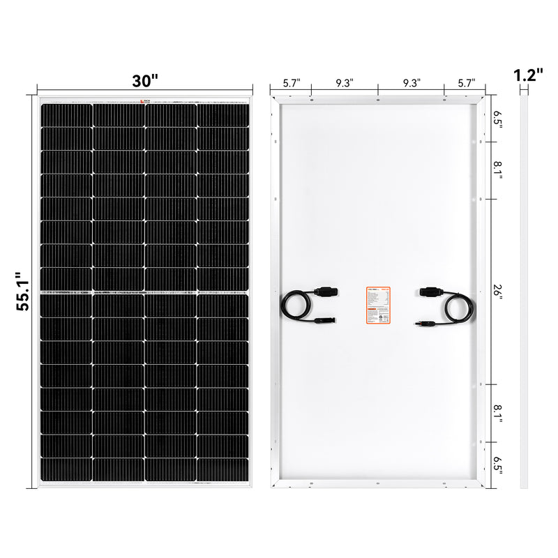 RICH SOLAR MEGA 220 | 220 Watt Solar Panel | Premium 12V Off-Grid Solar Panel for RVs, Cabins, Boats | 25-Year Output Warranty | UL Certified