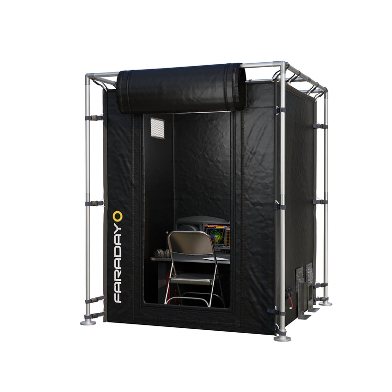 Medium Faraday Tent – LX Black RF/EMI Shielding Enclosure Room (6′ x 6′ x 6.5′)