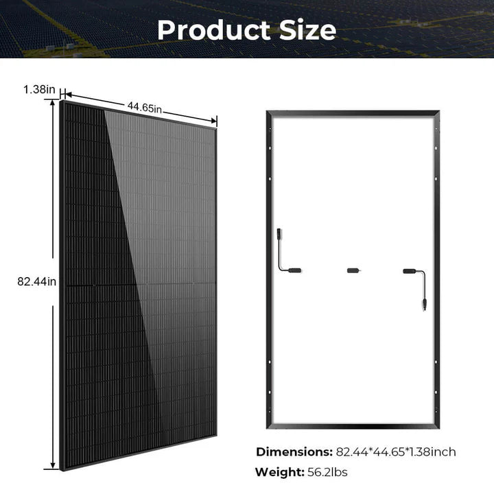 SUNGOLD POWER 500W MONO BLACK PERC SOLAR PANEL FULL PALLET (32 PANELS) UL 61730