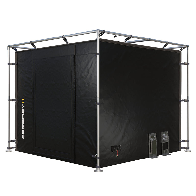 X-Large Faraday Tent – LX Black RF/EMI Shielding Enclosure Room (9′ x 9′ x 6.5′)