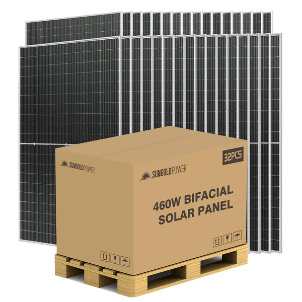 SUNGOLD POWER 460 WATT BIFACIAL PERC SOLAR PANEL FULL PALLET (32 PANELS) UL 61730