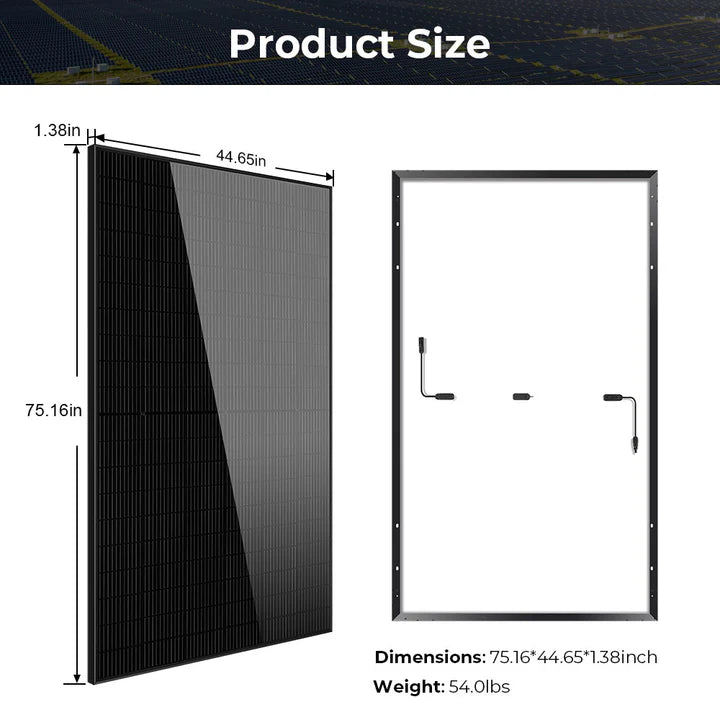 SUNGOLD POWER 440W MONO BLACK PERC SOLAR PANEL FULL PALLET (32 PANELS) UL 61730