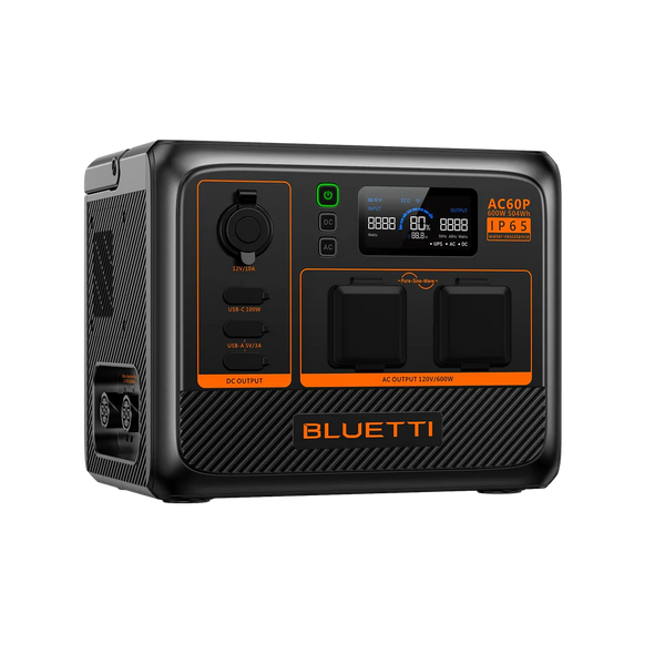 Bluetti AC60P 504Wh/600W Expandable Portable Power Station