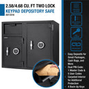 Barska 2.58/4.68 CUBIC FT TWO LOCK KEYPAD DEPOSITORY SAFE