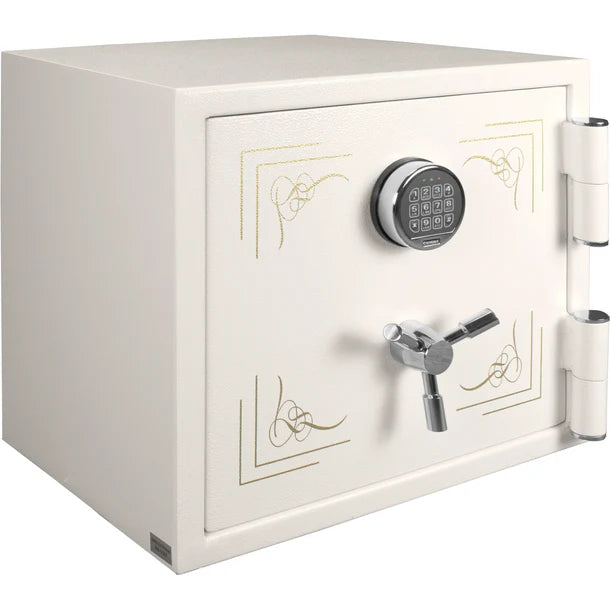 Barska 1.91 CUBIC FT KEYPAD FIREPROOF JEWELRY SAFE, WHITE