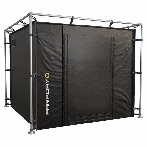 X-Large Faraday Tent – LX Black RF/EMI Shielding Enclosure Room (9′ x 9′ x 6.5′)